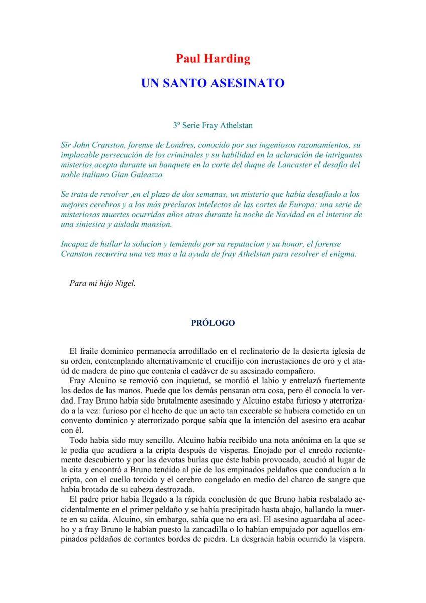 Portada de Un santo asesino
